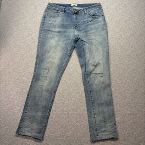 Oliver Logan Jeans Women Size 30 Blue Crosby Relaxed Tapered Stretch Denim 32x30